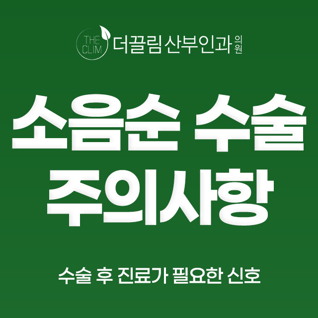 소음순수술 흉터·주의사항